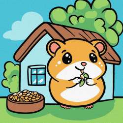 Malowanie po numerach - Chomik Kids 25x25cm