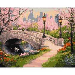 Malowanie po numerach - Park wiosenny 30x40cm