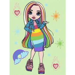 Malowanie po numerach - Rainbow High Amaya Raine - 1