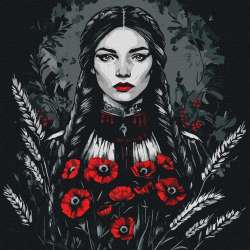 Malowanie po numerach - Kobieca siła 40x40cm