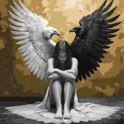 Malowanie po numerach - Dwie strony duszy metal - 1