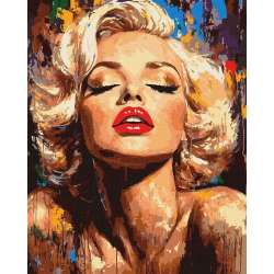 Malowanie po numerach - Olśniewająca Monroe 40x50 - 1