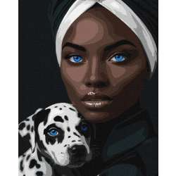 Malowanie po numerach - Niebieskie spojrzenie