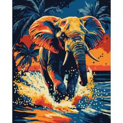 Malowanie po numerach - Magia słonia 40x50cm