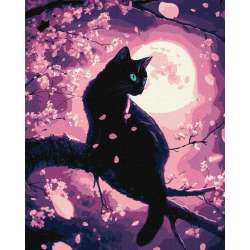 Malowanie po numerach -Czarujący kot 40x50cm