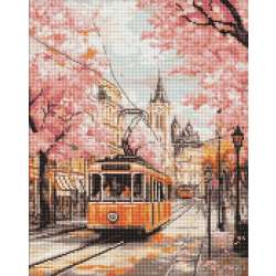 Diamentowa mozaika - Różowa trasa 40x50cm