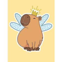 Diamentowa mozaika - Kapibara wróżka 15x20cm