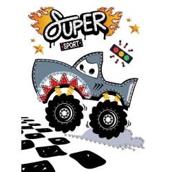 Diamentowa mozaika - Samochód rekin 15x20cm