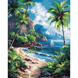Malowanie po numerach - Tropikalny raj 40x50cm