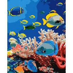 Malowanie po numerach - Życie oceanu 40x50cm
