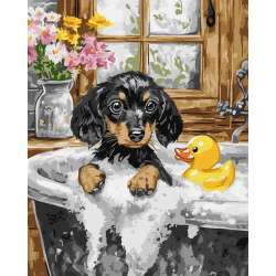 Malowanie po numerach - Dzień kąpieli 40x50cm