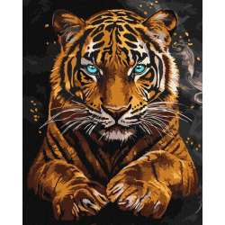 Malowanie po numerach - Dziki tygrys 40x50cm