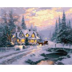 Malowanie po numerach - Noworoczny spokój 40x50cm