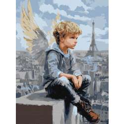 Malowanie po numerach - Chłopiec anioł 30x40cm