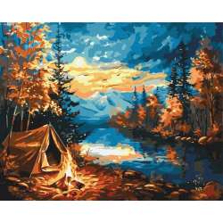 Malowanie po numerach - Noc w lesie 40x50cm