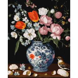 Malowanie po numerach - Bukiet w wazonie 40x50cm
