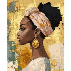 Malowanie po numerach - Piękność z kolczykami