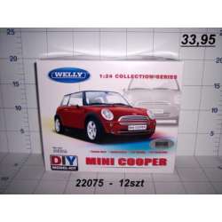 WELLY KIT 1:24 MINI COOPER -MODEL DO ZŁOŻENIA CZERWONY (130-22075) - 3