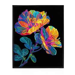 Diamond Dotz - Adults Flocked Neon Floral