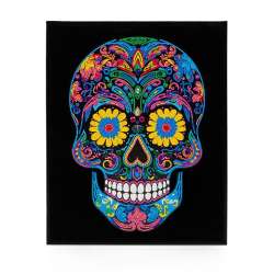 Diamond Dotz - Adults Flocked Neon Sugar Skull