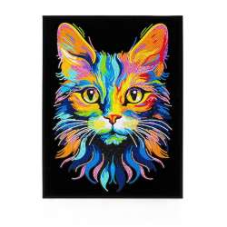 Diamond Dotz - Adults Flocked Neon Cat