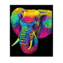 Diamond Dotz - Adults Flocked Neon Elephant