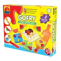 Masa plastyczna GOFRY 3 kolory +akcesoria w pudełku (GXP-537561) - 2