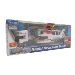 Auto Tir Scania + helikopter 1:48 biały TEAMA cena za 1szt (001-21702 BIAŁY) - 1