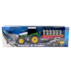 Traktor z przyczepą 1:32 zielony ver2 TEAMA (001-60082ZI) - 1