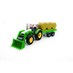 Traktor spychacz + naczepa zielony TEAMA (001-60202 ZIELONY) - 1