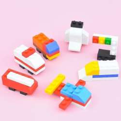 Zestaw gumki do ścierania puzzle Block Vehicle