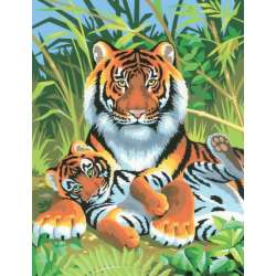 Malowanie po numerach Tygrysy 22x30cm 0029 (0029 SEQUIN ART)