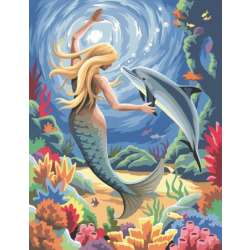 Malowanie po numerach Syrena 22x30cm 0127 (0127 SEQUIN ART) - 1