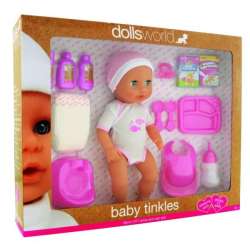 Lalka Bobas 38cm Baby Tinkles pijąca i mocząca 08124 Dolls World p4 (016-08124) - 1