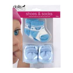 Akcesoria dla lalki: niebieskie buty i skarpetrki. DANTE p.12/48, cena za 1szt. (016-08711) - 1