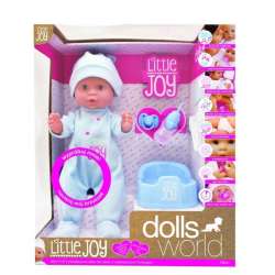 Lalka bobas Little Joy 46cm interaktywna, miękka, niebieska Dolls World 08886 p6 (016-08886) - 1