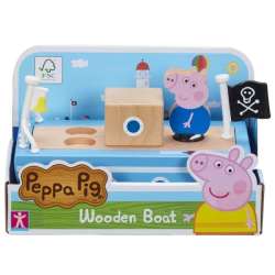 PROMO Peppa Pig - Drewniana łódka z figurką Świnka Peppa 07209 (PEP 07209)