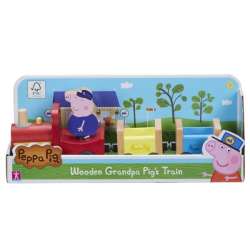 PROMO Peppa Pig - Drewniany pociąg z figurką Świnka Peppa 07210 (PEP 07210)