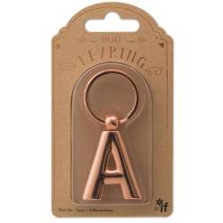 Metalowy brelok do kluczy litera A Keyring