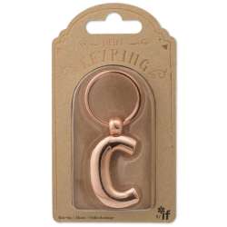Metalowy brelok do kluczy litera C Keyring