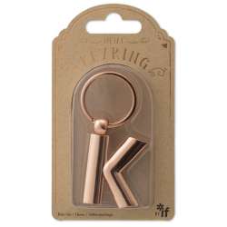 Metalowy brelok do kluczy litera K Keyring