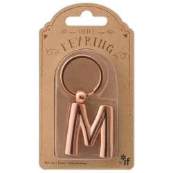 Metalowy brelok do kluczy litera M Keyring