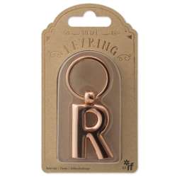 Metalowy brelok do kluczy litera R Keyring