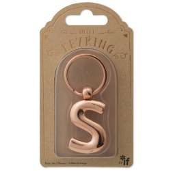 Metalowy brelok do kluczy litera S Keyring