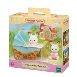 Sylvanian Families Zestaw z bliźniakami królików z czekoladowymi uszkami (wózek dziecięcy) (05432)