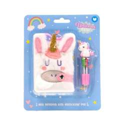 Notatnik pluszowy mini A7 z długopisem