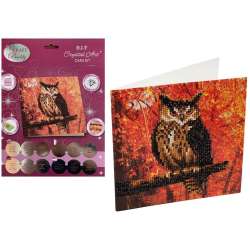 Diamentowa mozika Jesienna sowa 18x18cm