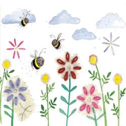 Podkładka pod kubek C219 Pszczoły i kwiaty