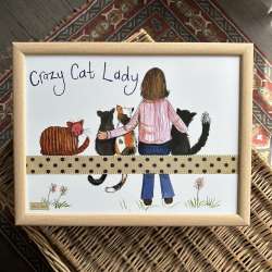 Podstawka pod laptopa LP19 Crazy Cat Lady Kociara - 1