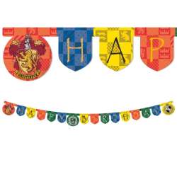 Banner Harry Potter Hogwarts Houses - Happy Birthd